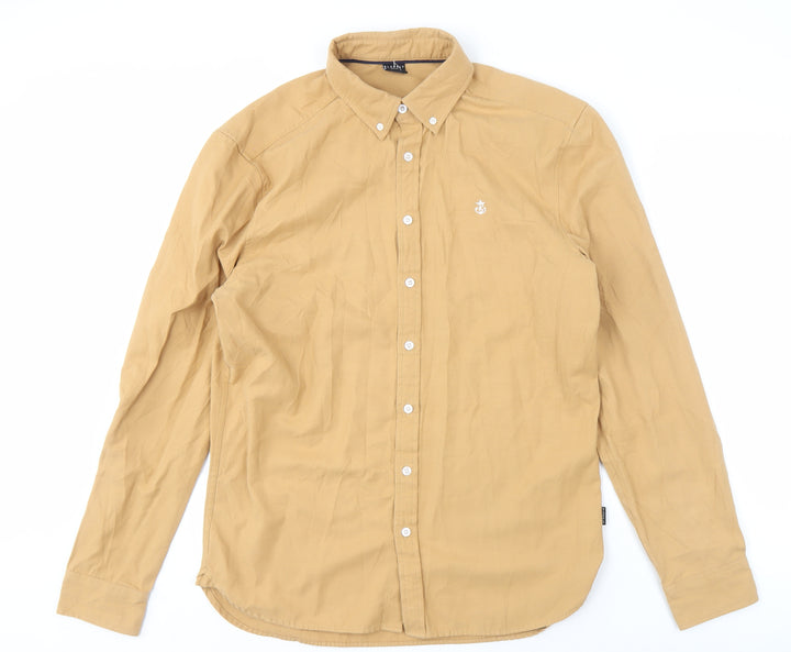 Blakely Men's Beige Long Sleeve Button-Up Shirt L