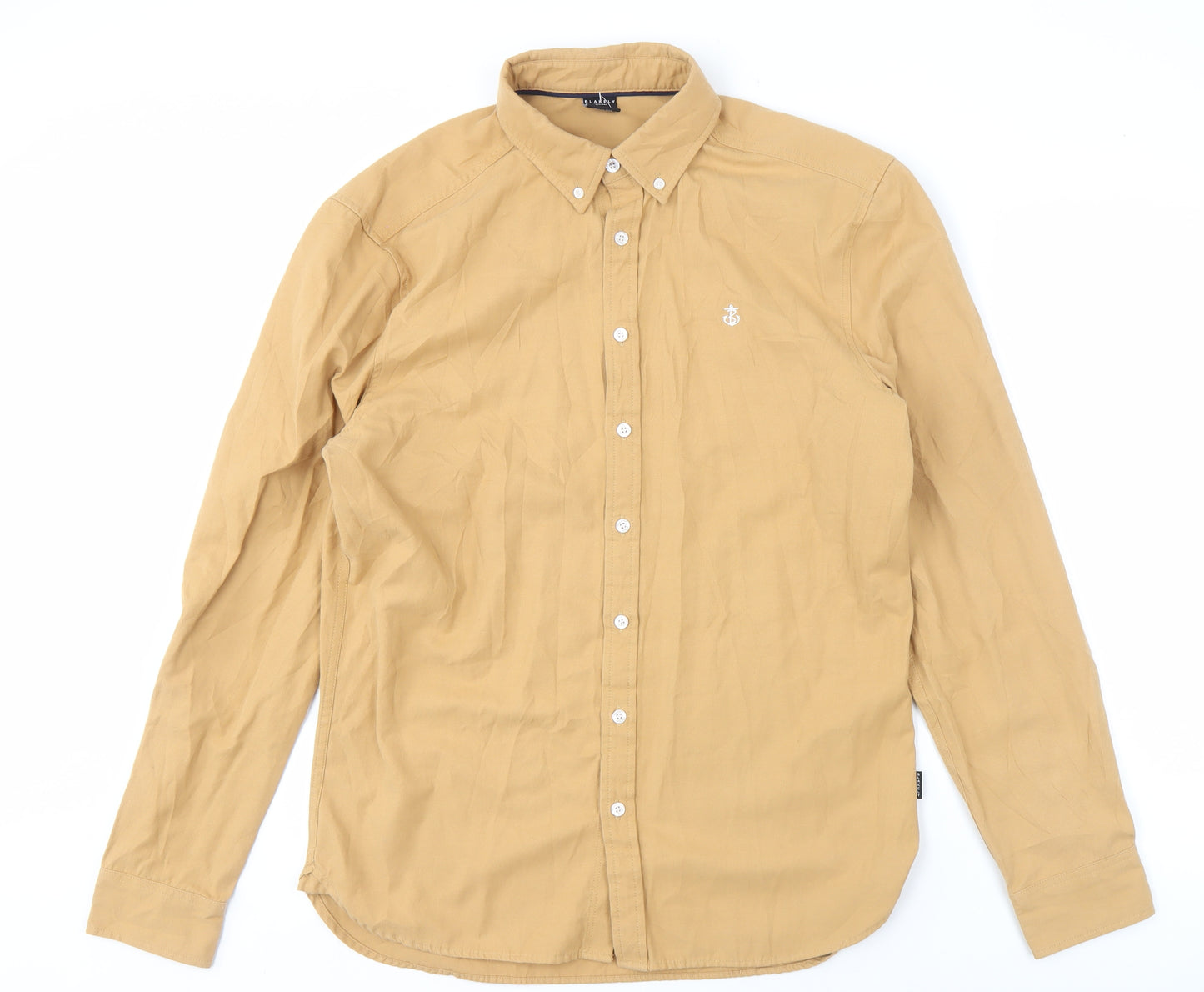 Blakely Men's Beige Long Sleeve Button-Up Shirt L