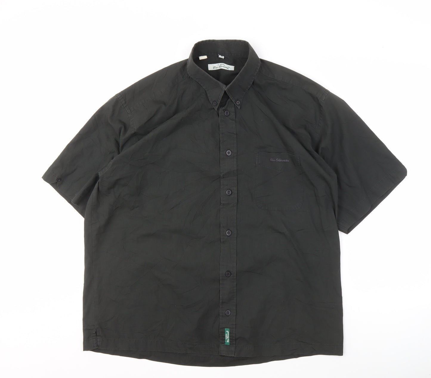Ben Sherman Men's Black 4XL Short Sleeve Shirt