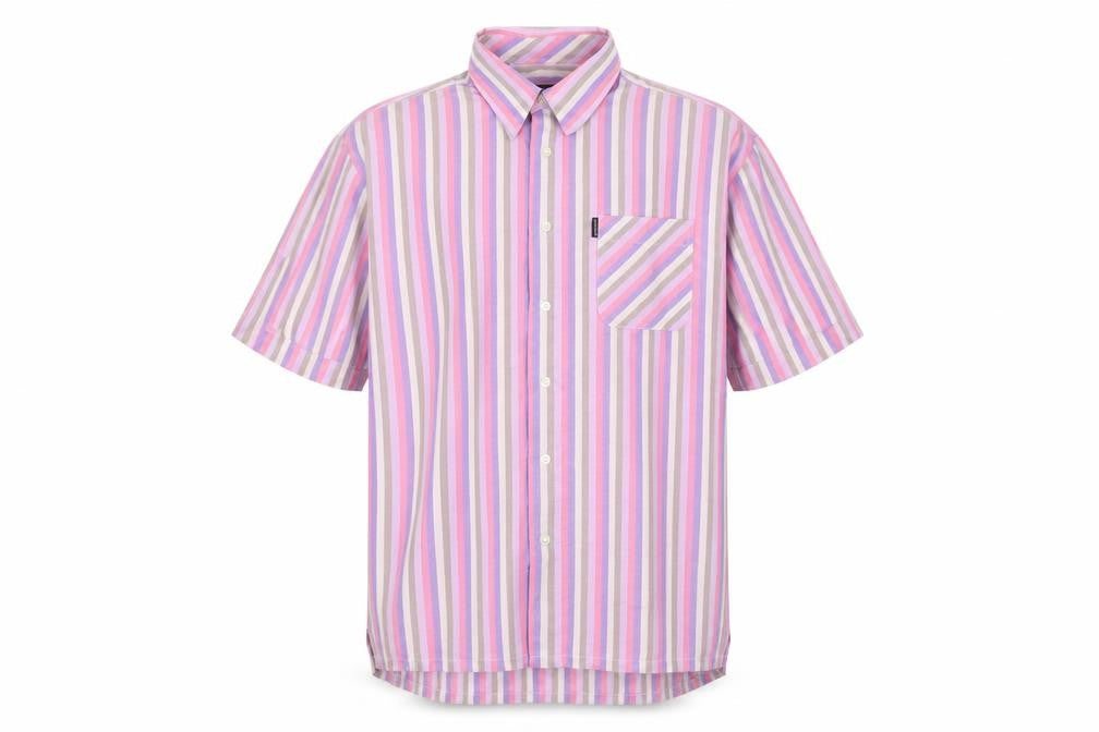 Front view of Pierre Cardin Men's Multicoloured Striped Shirt