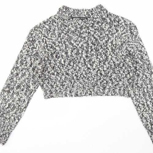 Threadbare Women's Multicoloured Chunky-Knit Jumper Size 10