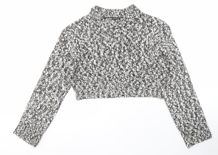 Threadbare Women's Multicoloured Chunky-Knit Jumper Size 10