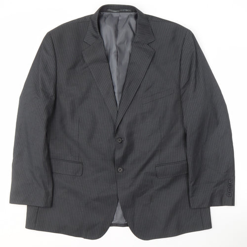 The Major Oak Men's Grey Striped Blazer - 46S