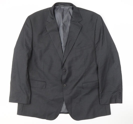 The Major Oak Men's Grey Striped Blazer - 46S