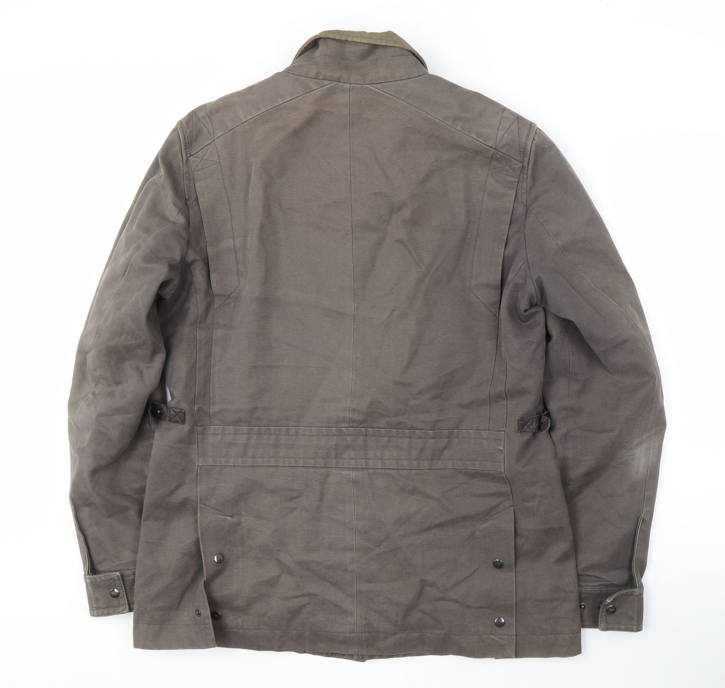 Reiss Men's Grey Cotton Jacket M Casual Mid-Length