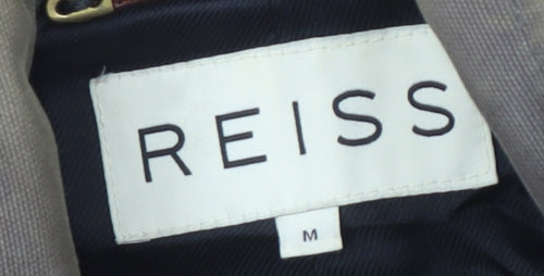 Reiss Men's Grey Cotton Jacket M Casual Mid-Length