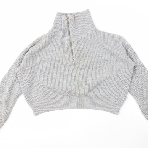 Urban Outfitters Women's Grey Full Zip Jumper M