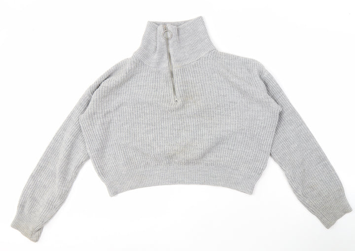Urban Outfitters Women's Grey Full Zip Jumper M