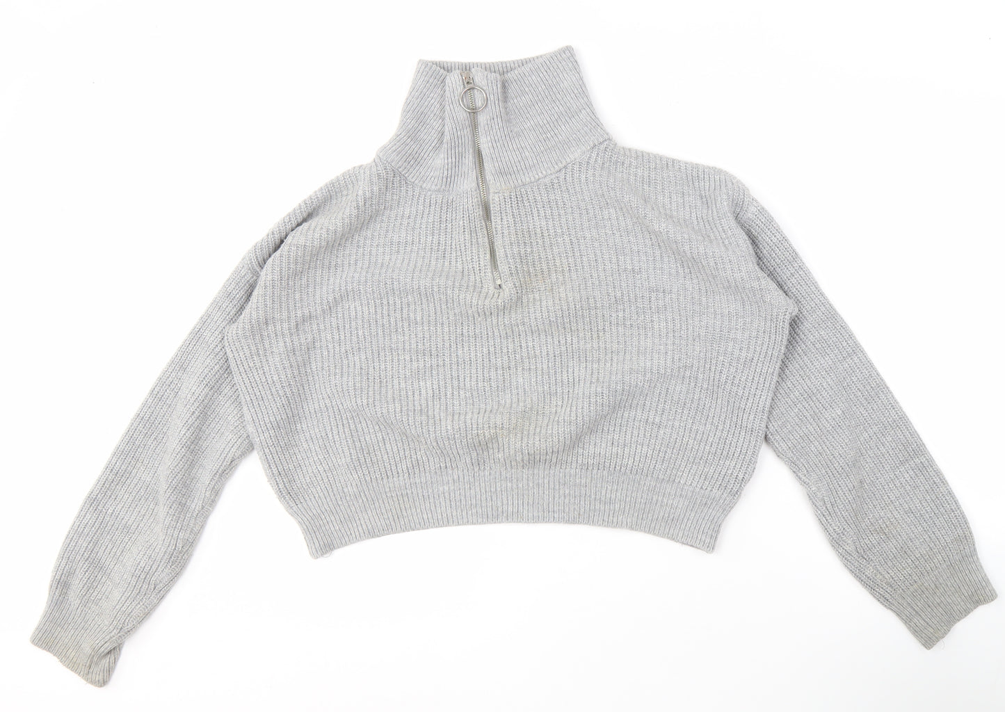 Urban Outfitters Women's Grey Full Zip Jumper M