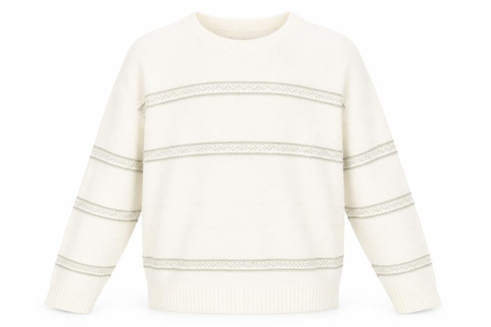 Front view of Greenwoods Men's Ivory XL jumper