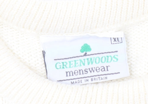 Greenwoods Men's Ivory XL Pullover Jumper