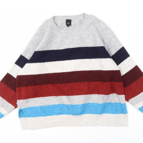 River Island Men's Multicoloured M Striped Pullover Jumper