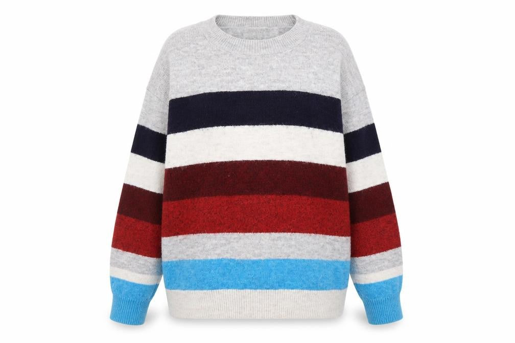 Front view of River Island Men's Multicoloured M Striped jumper