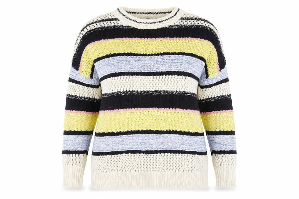 Front view of Next Women's Multicoloured XL Striped Knit Jumper