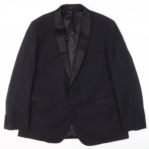 Moss 1851 Men's Black Regular Fit Suit Jacket 48