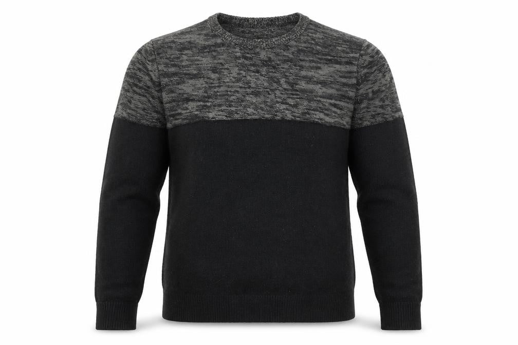 Front view of Kensington Eastside Men's Black jumper, size L