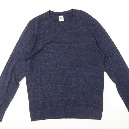 Gap Men's Blue Knit Pullover Jumper Size M