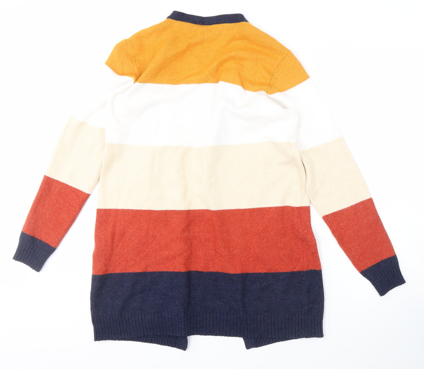 VILA Women's Multicoloured Open Front Cardigan L Striped