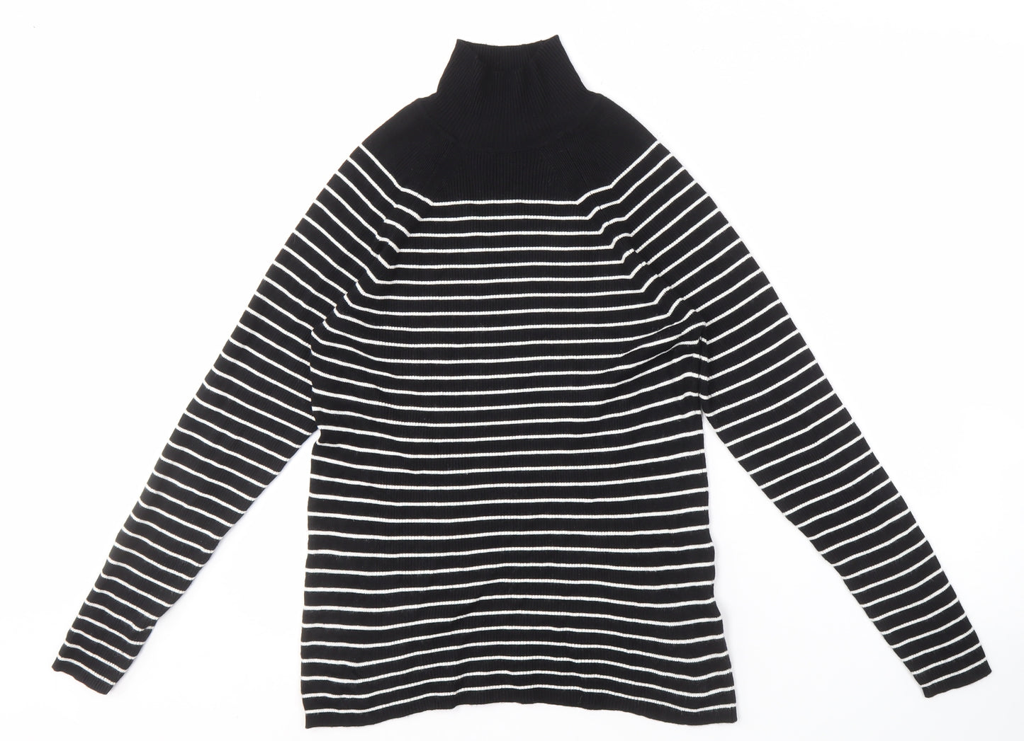 Marks and Spencer Women's Black Striped Jersey Top