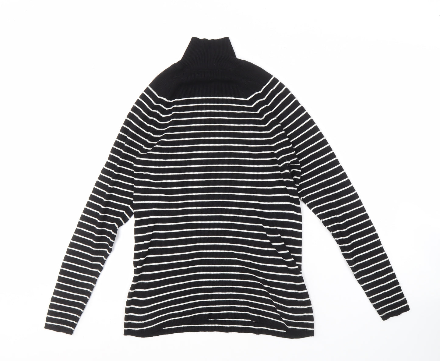 Marks and Spencer Women's Black Striped Jersey Top
