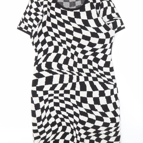 Apricot Women's Black White Bodycon Dress Size S
