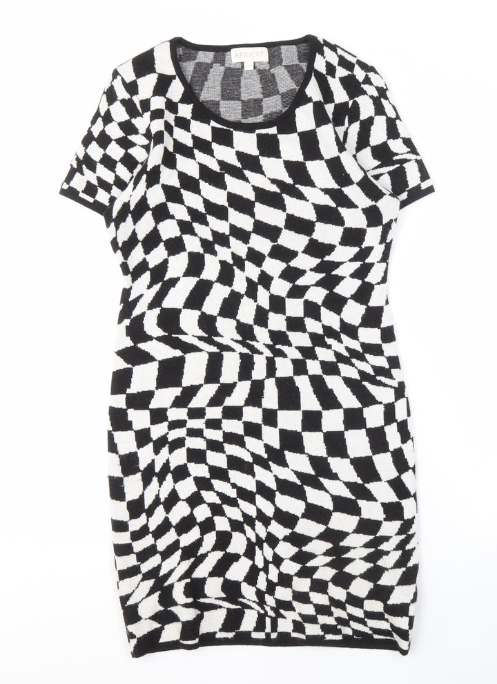 Apricot Women's Black White Bodycon Dress Size S
