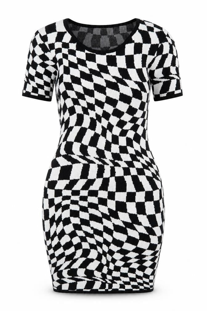Apricot Women's Black White Bodycon Dress Size S