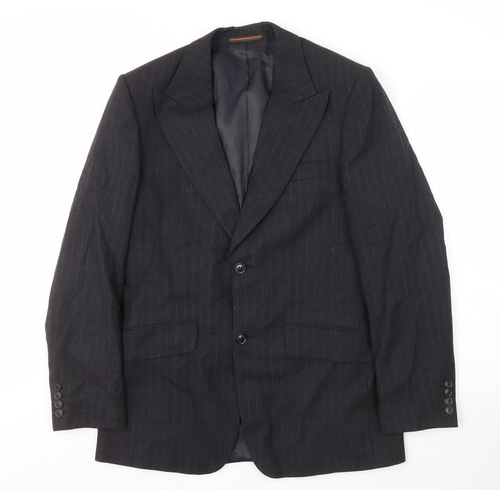 Topman Grey Men's Blazer 38 Regular Fit Striped Formal