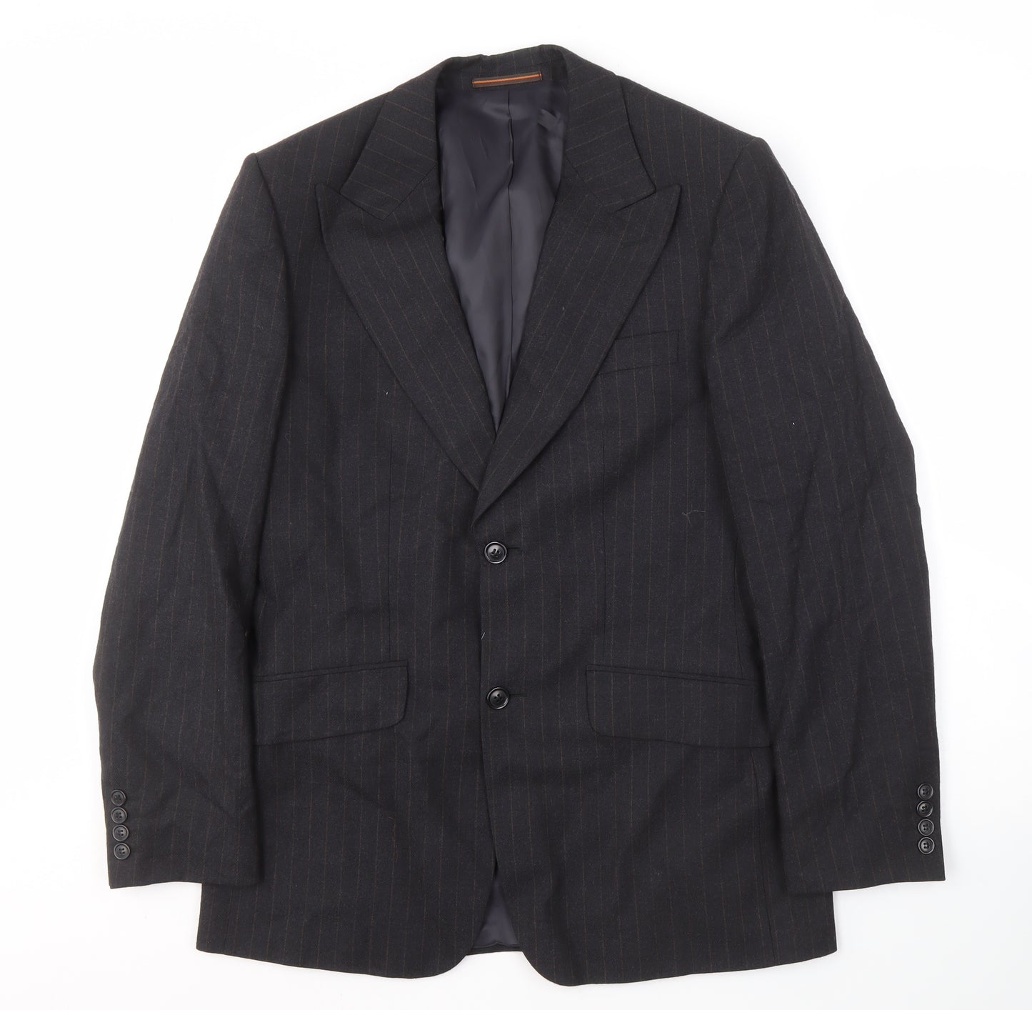 Topman Grey Men's Blazer 38 Regular Fit Striped Formal