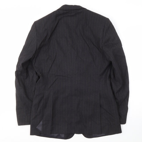 Topman Grey Men's Blazer 38 Regular Fit Striped Formal