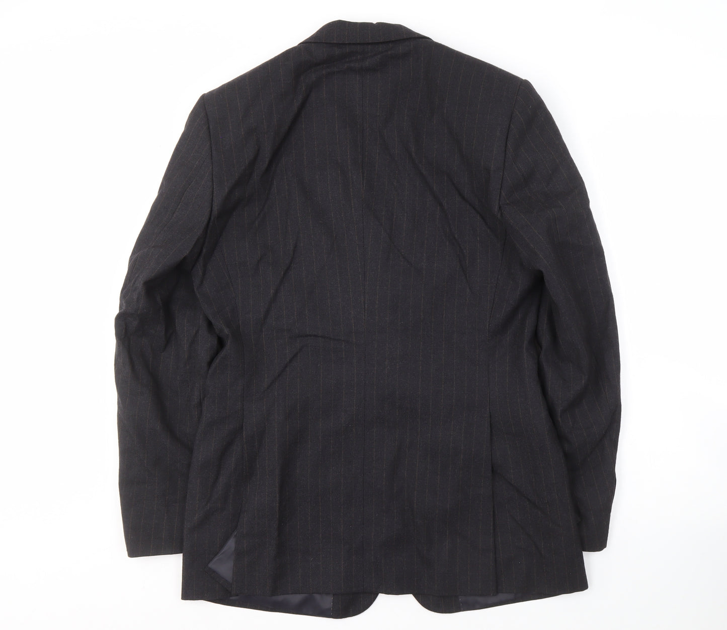 Topman Grey Men's Blazer 38 Regular Fit Striped Formal