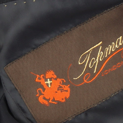 Topman Grey Men's Blazer 38 Regular Fit Striped Formal