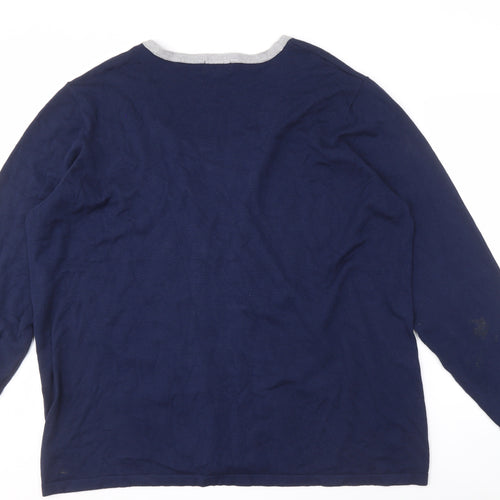 Arista Women's Blue Plus Size Cardigan with Pockets