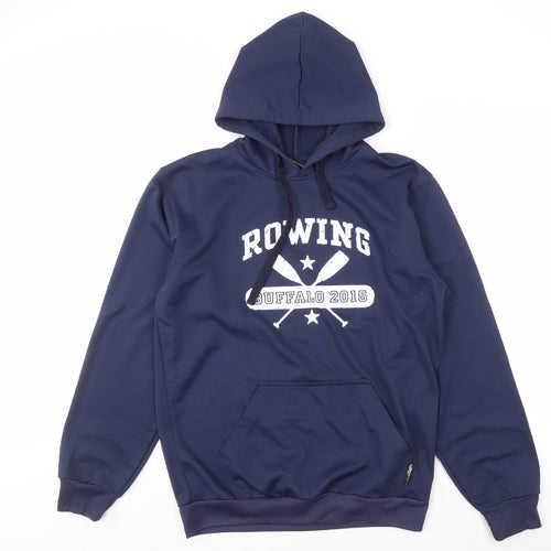 BRT Men's Blue Pullover Hoodie M - Sports Graphic