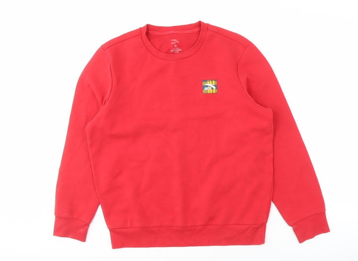 ANTA Men's Red Pullover Sweatshirt L Logo Accent