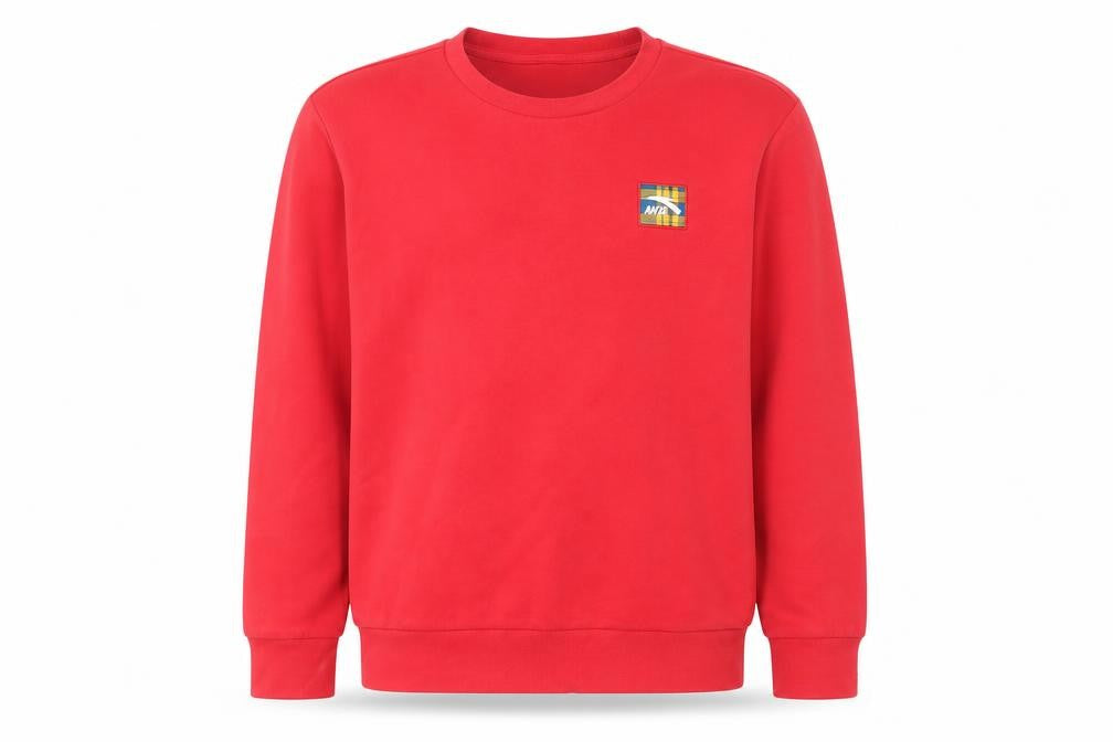 Front view of ANTA Men's Red Pullover Sweatshirt L Logo Accent