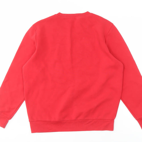 ANTA Men's Red Pullover Sweatshirt L Logo Accent
