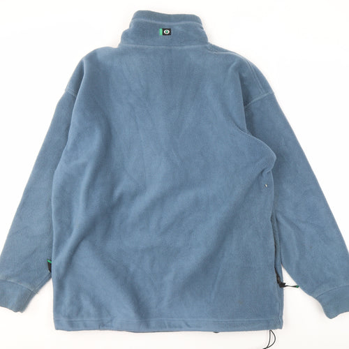 Outdoor Scene Men's Blue Fleece Jacket L 1/4 Zip
