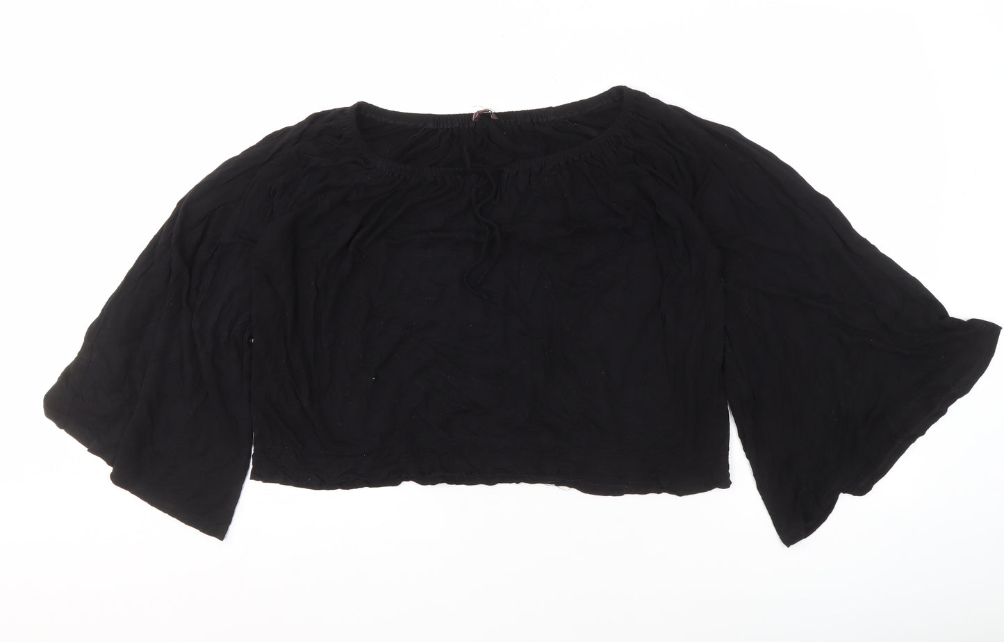 Phase Eight Women's Black Bell Sleeve Blouse Size 8