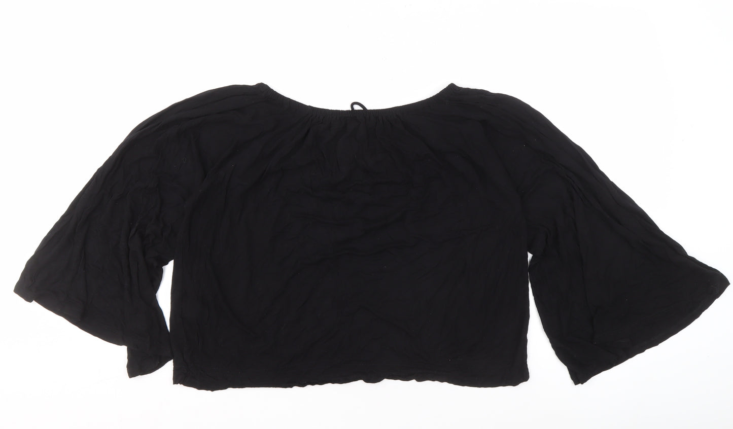 Phase Eight Women's Black Bell Sleeve Blouse Size 8
