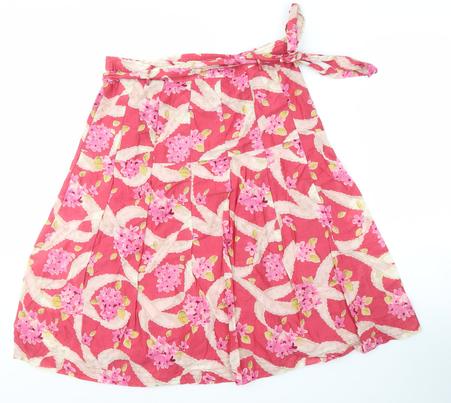 Jigsaw Womens Pink Floral Cotton Skirt Size 14