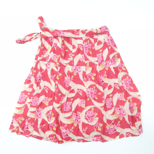 Jigsaw Womens Pink Floral Cotton Skirt Size 14