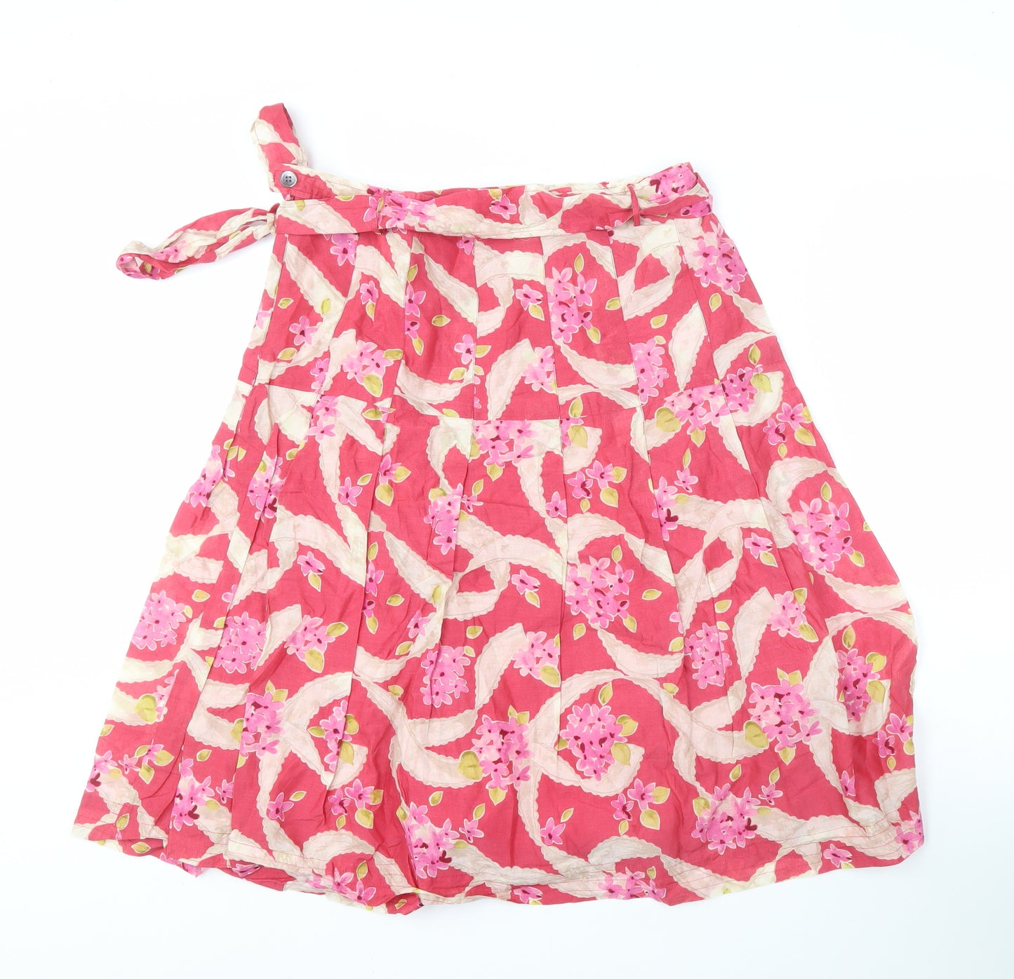 Jigsaw Womens Pink Floral Cotton Skirt Size 14