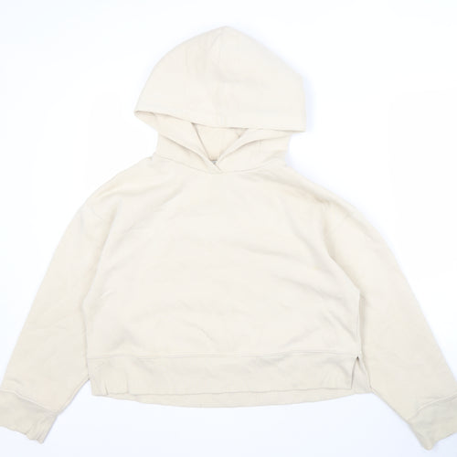 Zara Women’s Beige Pullover Hoodie M Lightweight