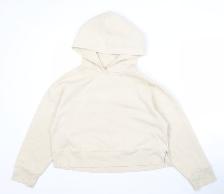 Zara Women’s Beige Pullover Hoodie M Lightweight
