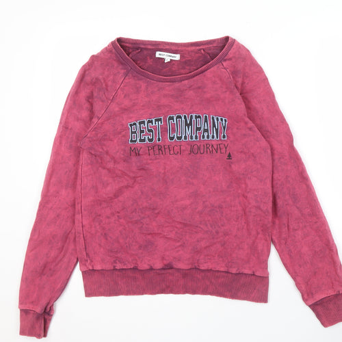 Best Company Women's Red Pullover Sweatshirt S