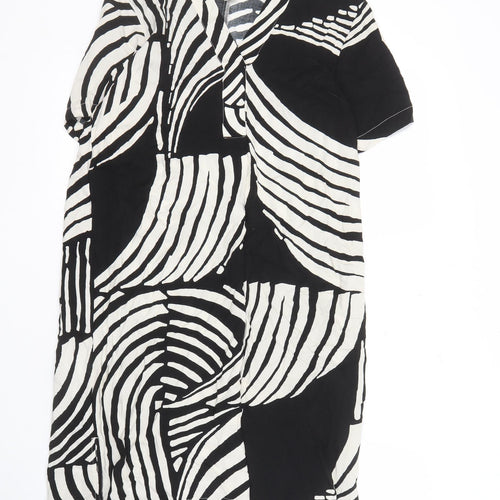 H&M Women's Black & White Geometric Dress XS
