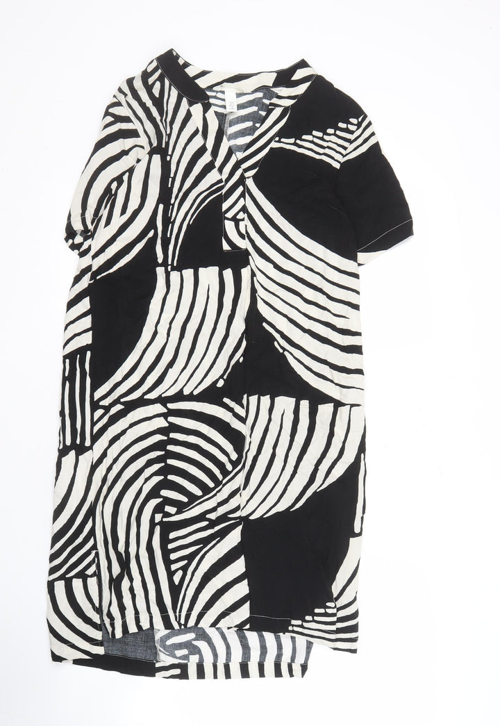 H&M Women's Black & White Geometric Dress XS