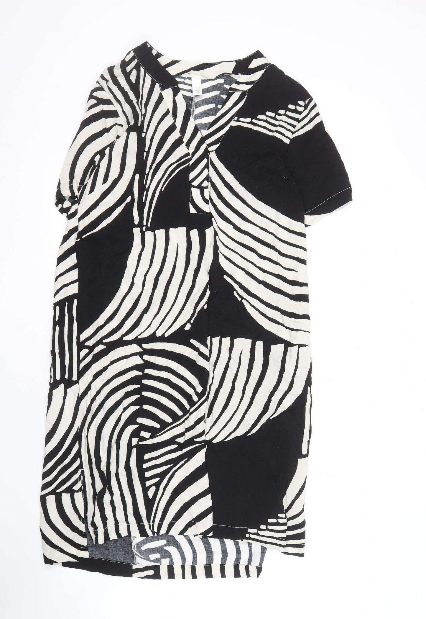 H&M Women's Black & White Geometric Dress XS