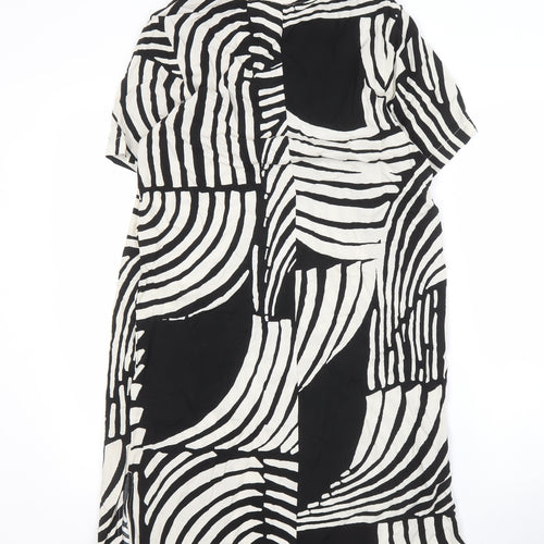 H&M Women's Black & White Geometric Dress XS